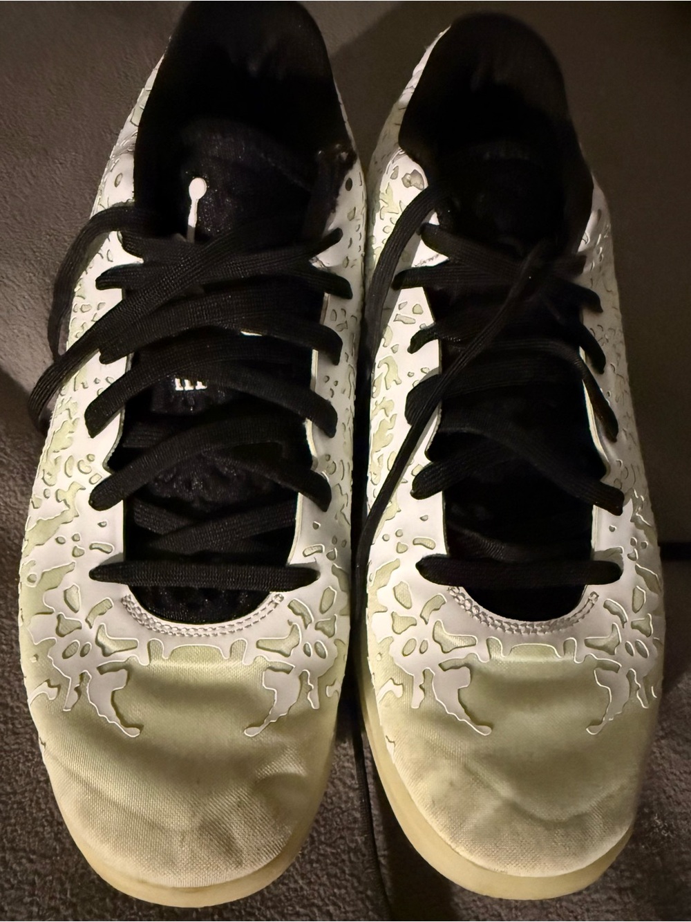 Nike Black and Light Green Athletic Sneakers